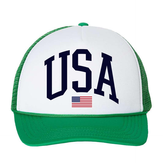 Tee Territory USA Trucker Hat – Adjustable Mesh Back – American Patriotic Snapback for Men & Women – Casual Outdoor Hat